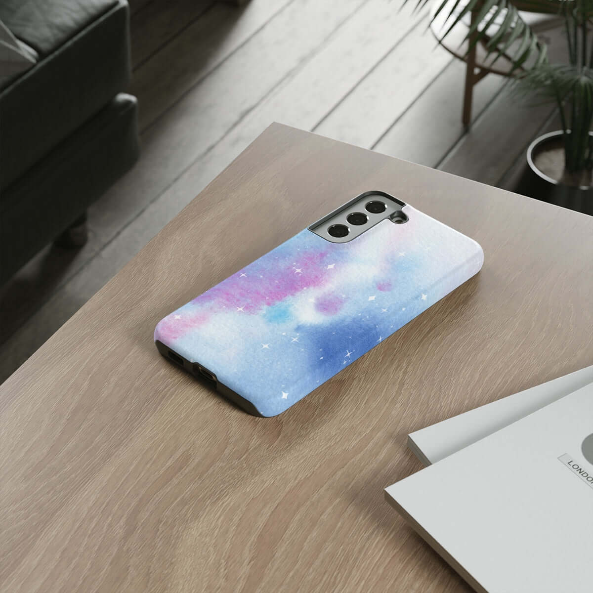 Printify Phone Case Blue and Purple Abstract Tough Cases