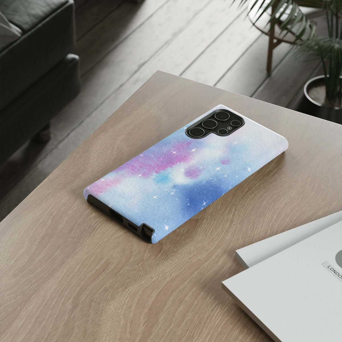 Printify Phone Case Blue and Purple Abstract Tough Cases