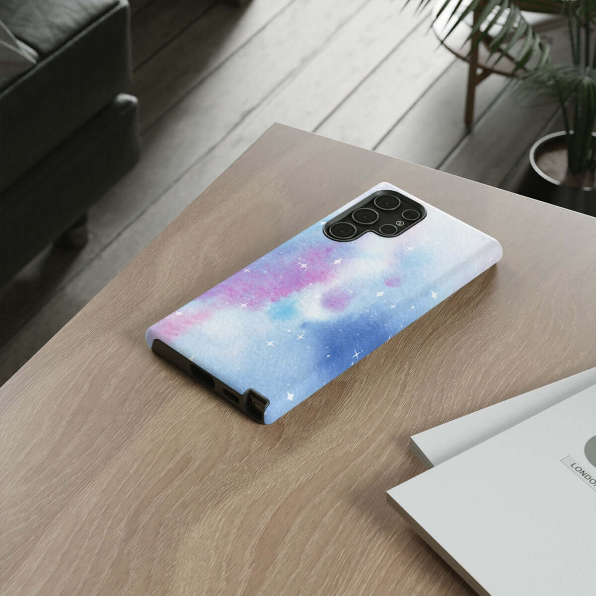 Printify Phone Case Blue and Purple Abstract Tough Cases