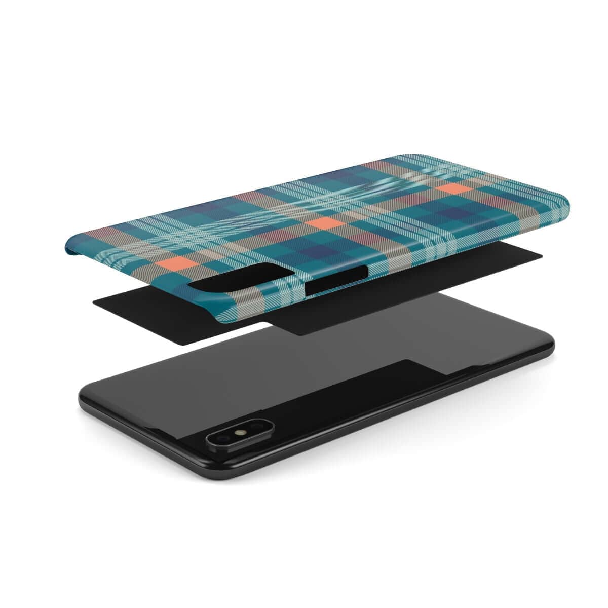 Printify Phone Case Blue Tartan Slim Phone Cases