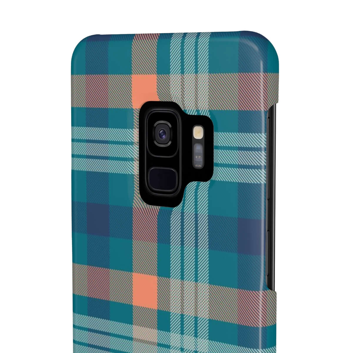 Printify Phone Case Blue Tartan Slim Phone Cases