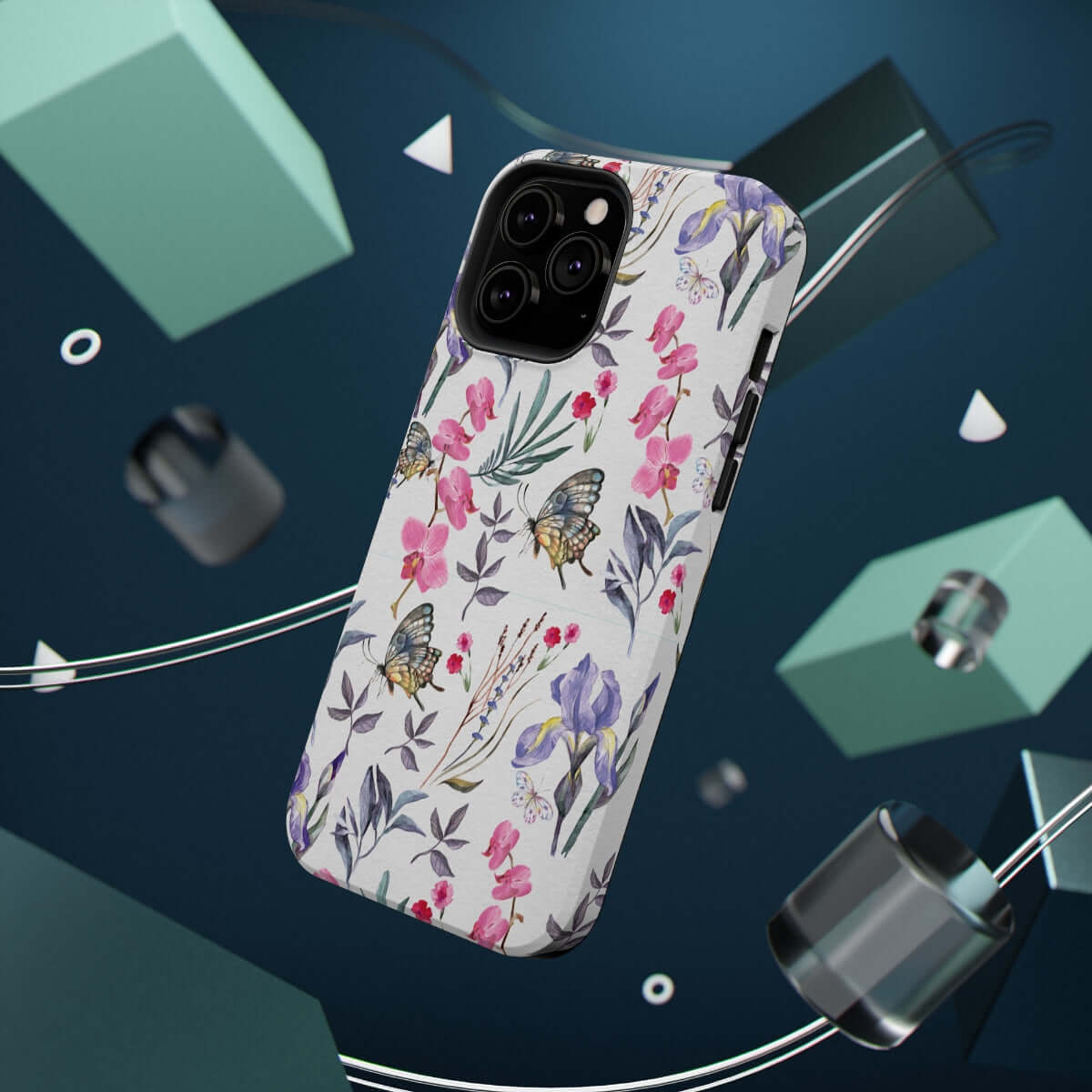 Printify Phone Case Butterlys & Flowers Impact-Resistant Cases