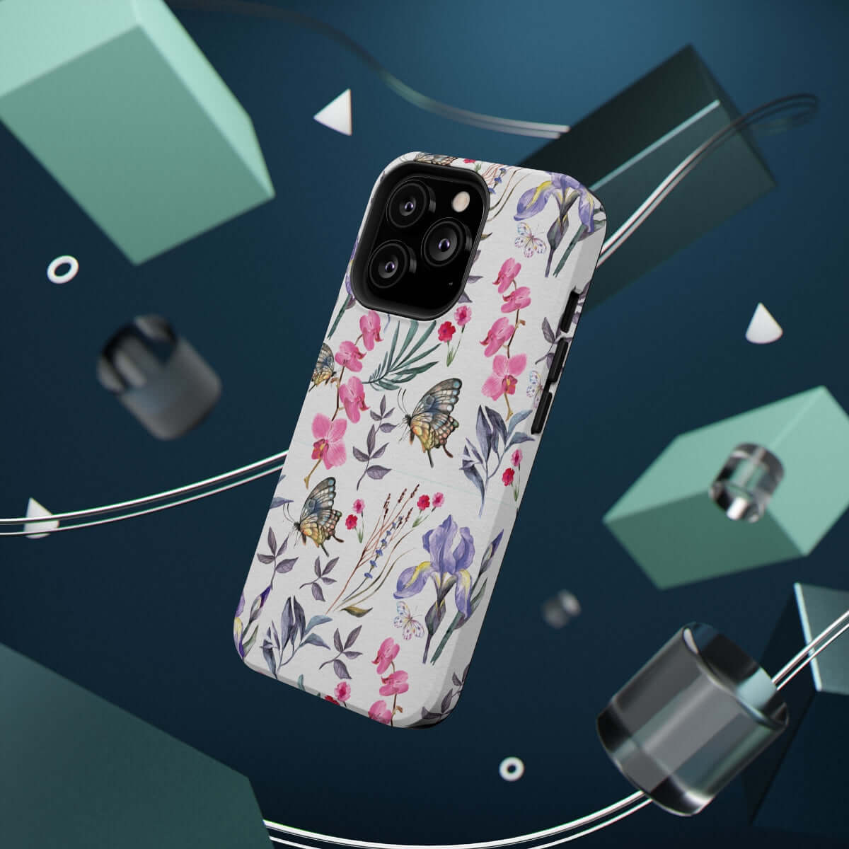 Printify Phone Case Butterlys & Flowers Impact-Resistant Cases