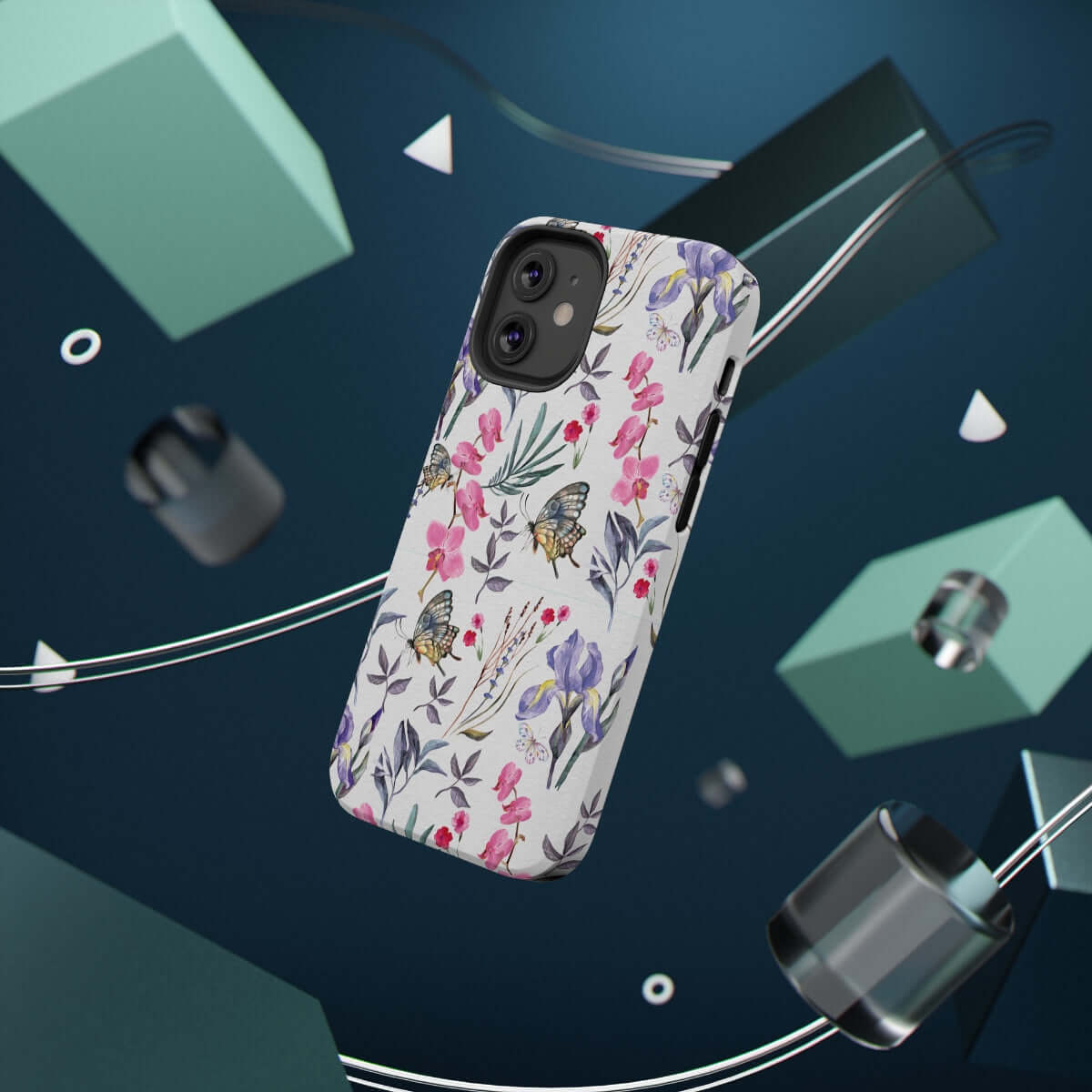 Printify Phone Case Butterlys & Flowers Impact-Resistant Cases