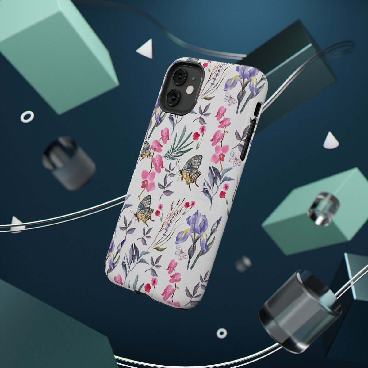 Printify Phone Case Butterlys & Flowers Impact-Resistant Cases