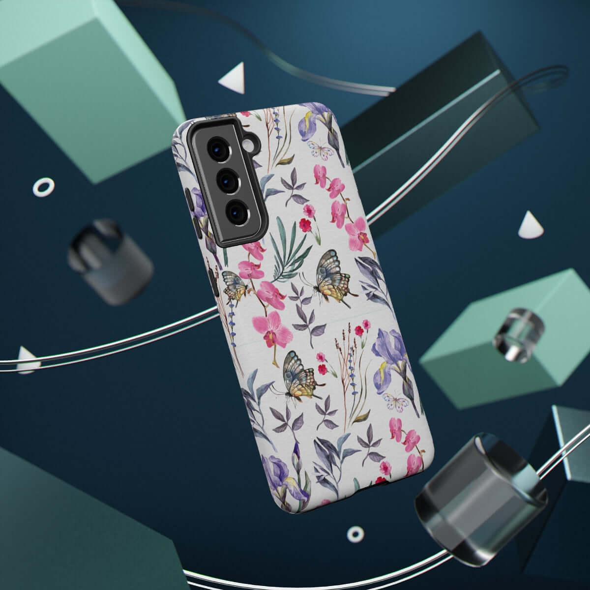 Printify Phone Case Butterlys & Flowers Impact-Resistant Cases