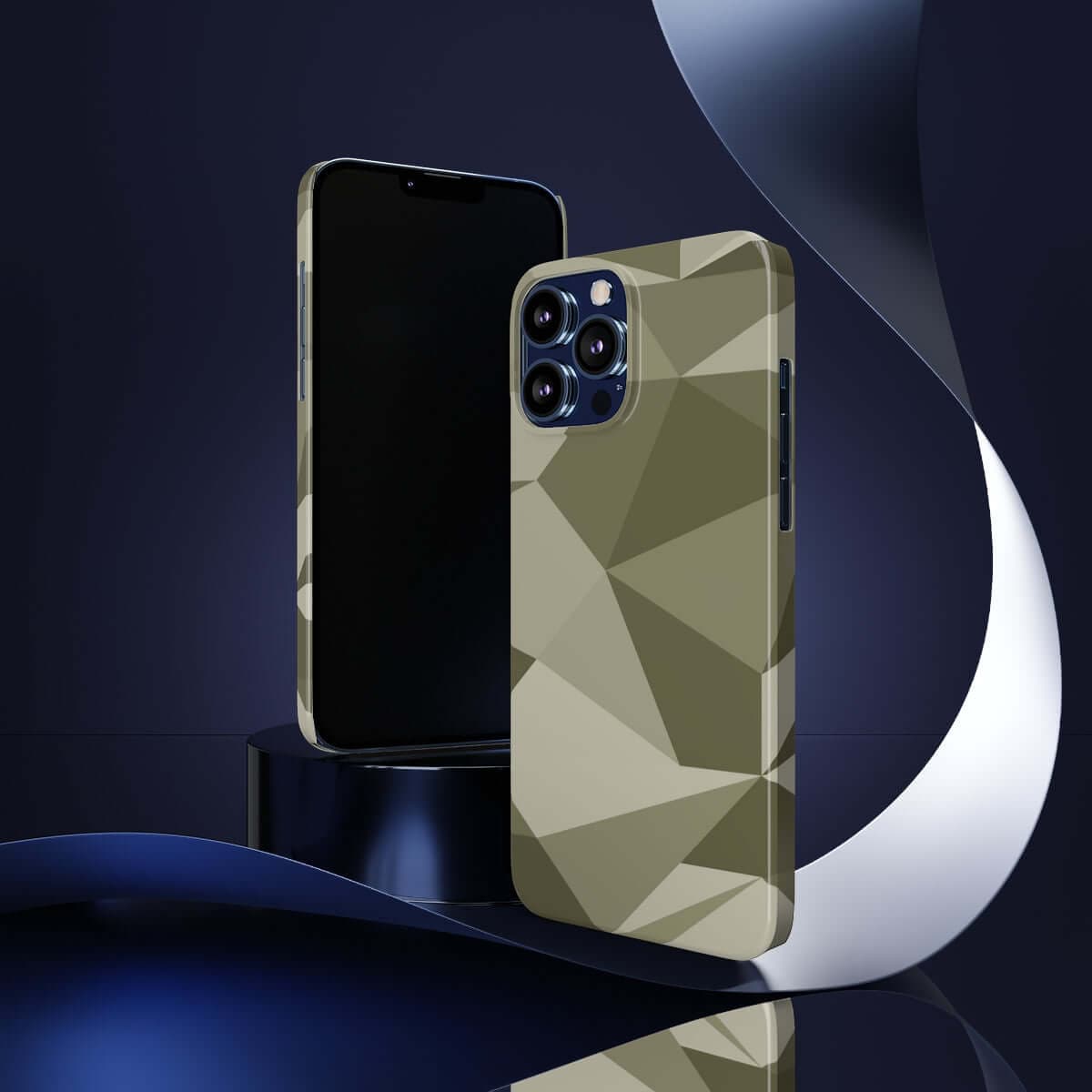 Printify Phone Case Geometric Camo Slim Phone Case, Case-Mate