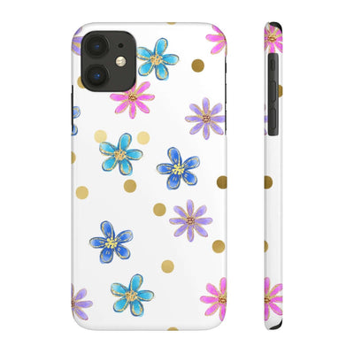 Printify Phone Case iPhone 11 Cheerful flowers Slim Phone Cases, Case-Mate