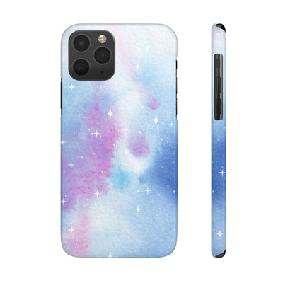 Printify Phone Case iPhone 11 Pro Blue and Purple Abstract Slim Phone Cases, Case-Mate