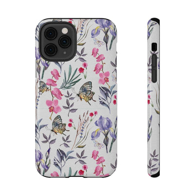 Printify Phone Case iPhone 11 Pro / Glossy / Without gift packaging Butterlys & Flowers Impact-Resistant Cases