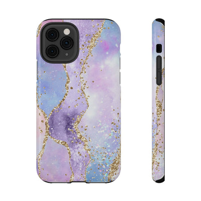 Printify Phone Case iPhone 11 Pro / Glossy / Without gift packaging Pink Glitter Agate Impact-Resistant Cases