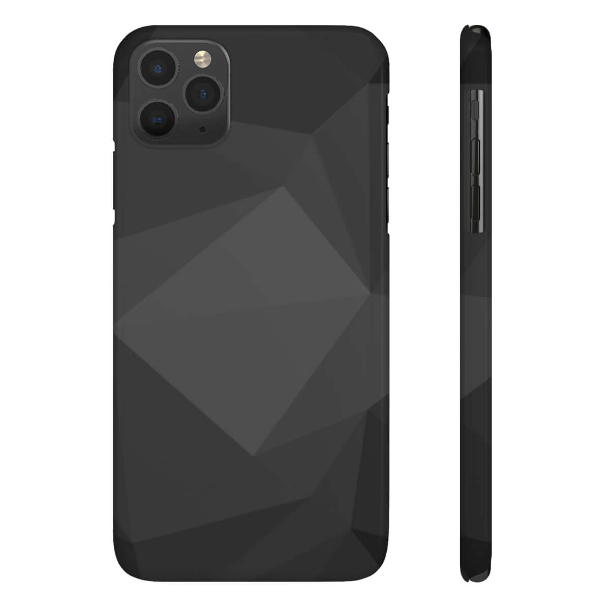 Printify Phone Case iPhone 11 Pro Max Black Geometric Slim Phone Case, Case-Mate