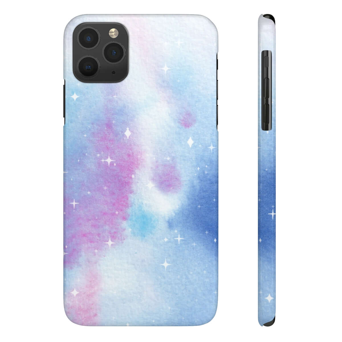 Printify Phone Case iPhone 11 Pro Max Blue and Purple Abstract Slim Phone Cases, Case-Mate