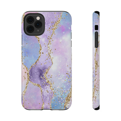 Printify Phone Case iPhone 11 Pro Max / Glossy / Without gift packaging Pink Glitter Agate Impact-Resistant Cases