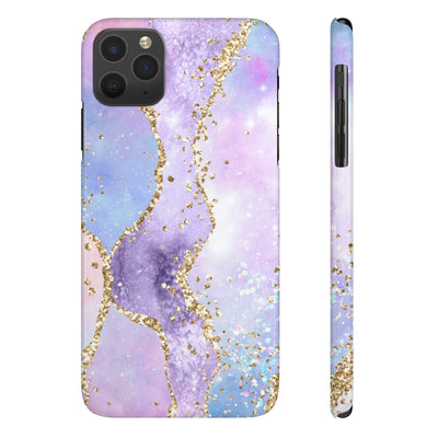 Printify Phone Case iPhone 11 Pro Max Pink Glitter Agate Slim Phone Cases, Case-Mate