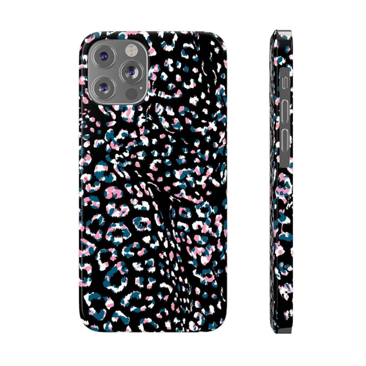 Printify Phone Case iPhone 12/12 Pro Dark Leopard Slim Phone Case