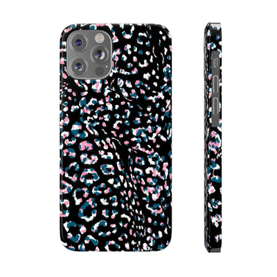 Printify Phone Case iPhone 12/12 Pro Dark Leopard Slim Phone Case