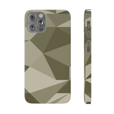 Printify Phone Case iPhone 12/12 Pro Geometric Camo Slim Phone Case, Case-Mate