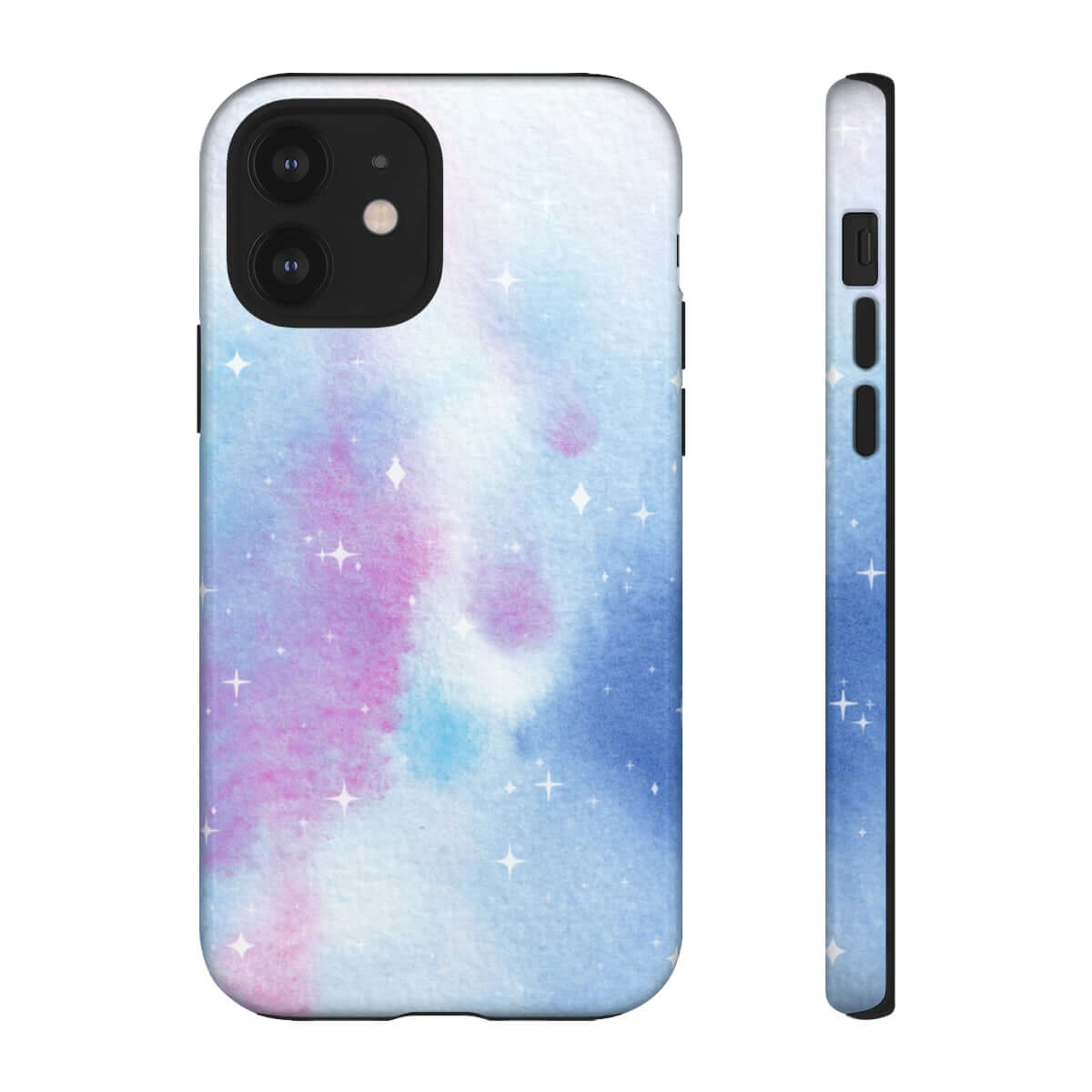 Printify Phone Case iPhone 12 / Glossy Blue and Purple Abstract Tough Cases