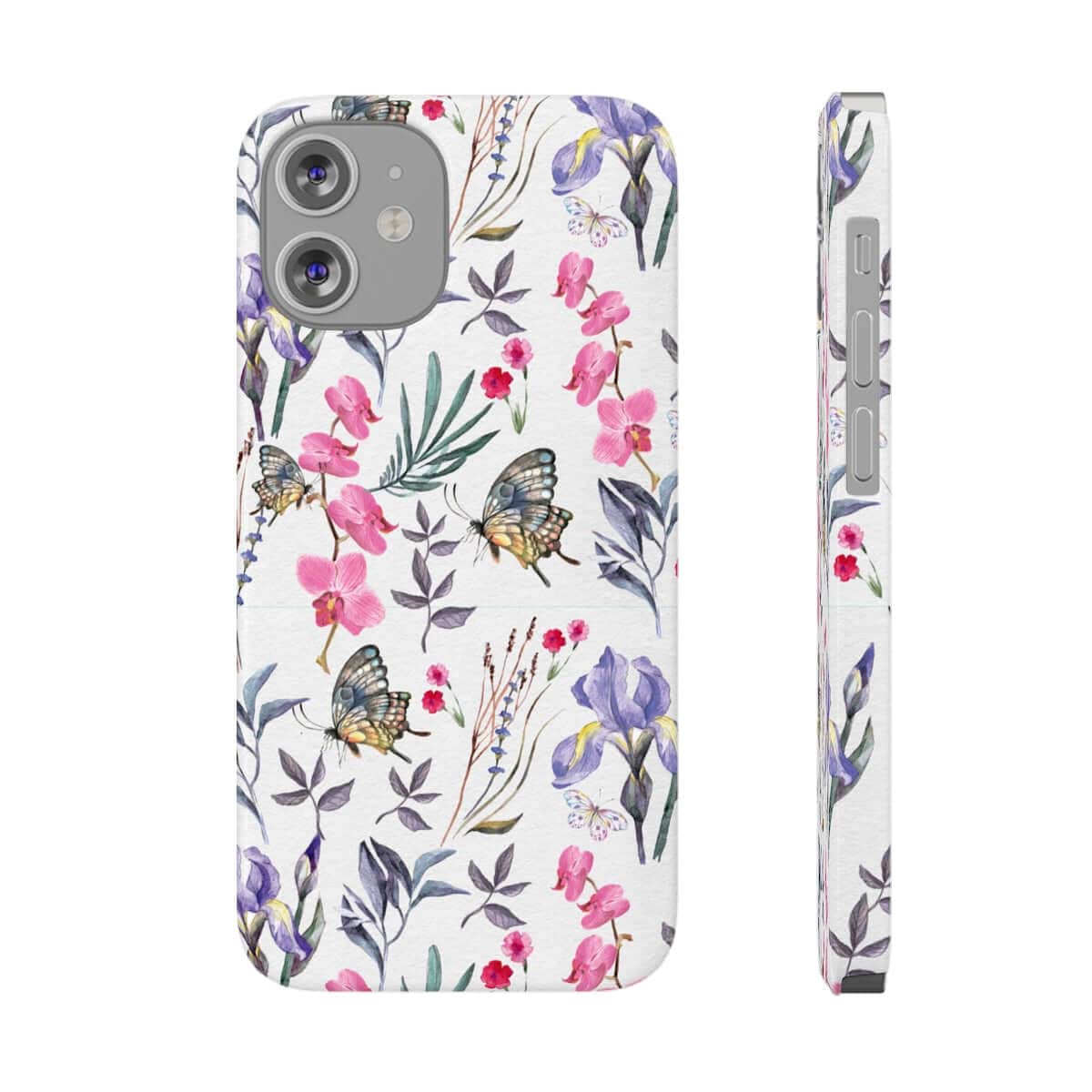 Printify Phone Case iPhone 12 Mini Butterfly - Slim Phone Cases, Case-Mate