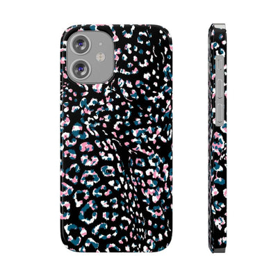 Printify Phone Case iPhone 12 Mini Dark Leopard Slim Phone Case