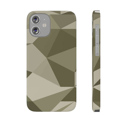 Printify Phone Case iPhone 12 Mini Geometric Camo Slim Phone Case, Case-Mate