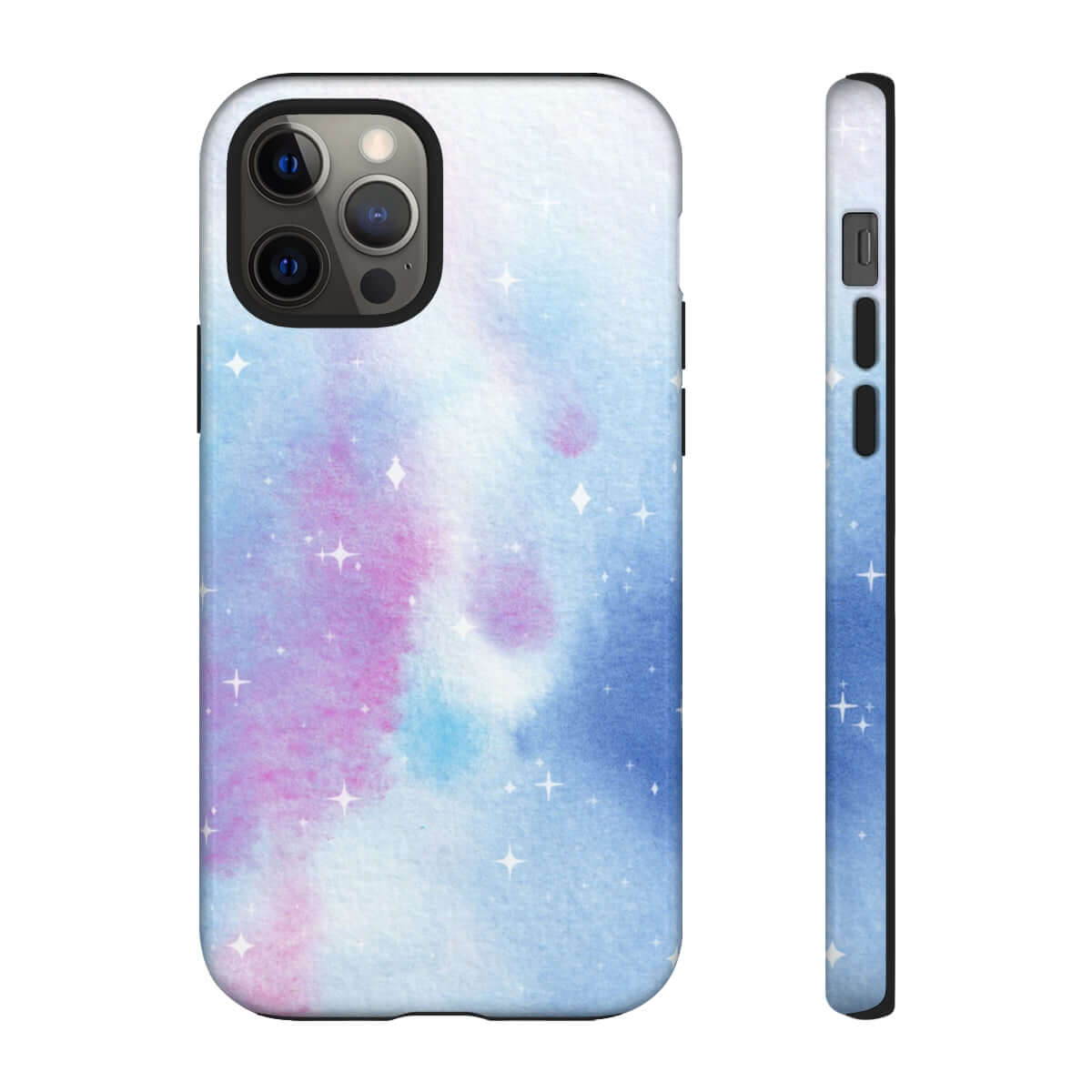 Printify Phone Case iPhone 12 Pro / Glossy Blue and Purple Abstract Tough Cases