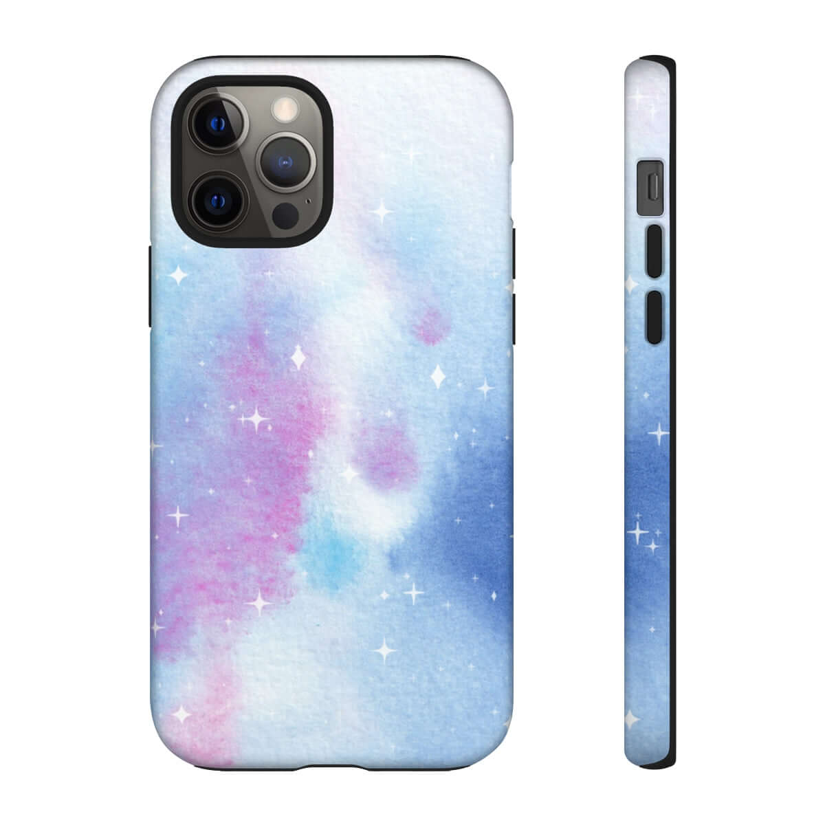 Printify Phone Case iPhone 12 Pro / Matte Blue and Purple Abstract Tough Cases