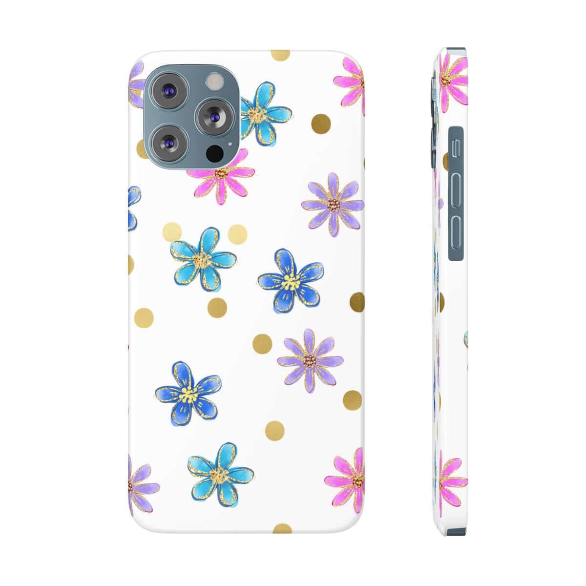 Printify Phone Case iPhone 12 Pro Max Cheerful flowers Slim Phone Cases, Case-Mate