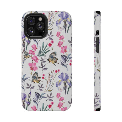 Printify Phone Case iPhone 12 Pro Max / Glossy / Without gift packaging Butterlys & Flowers Impact-Resistant Cases