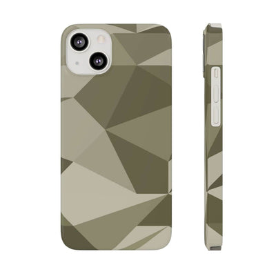 Printify Phone Case iPhone 13 Geometric Camo Slim Phone Case, Case-Mate