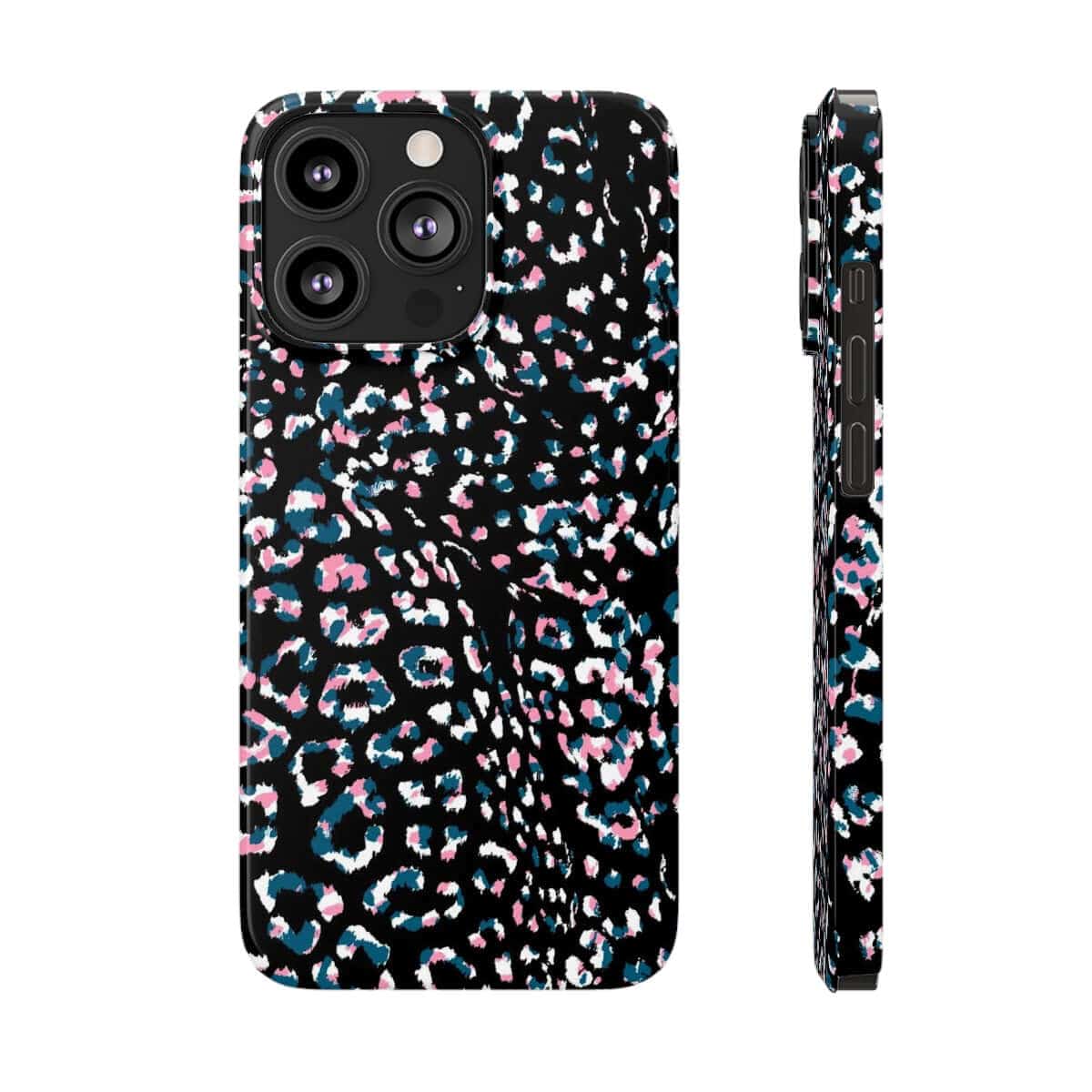 Printify Phone Case iPhone 13 Pro Dark Leopard Slim Phone Case