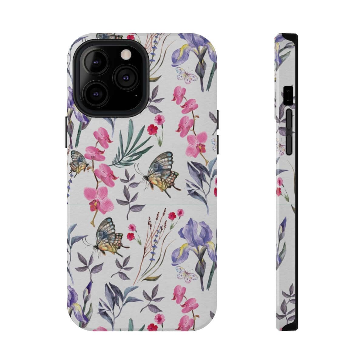 Printify Phone Case iPhone 13 Pro Max / Glossy / Without gift packaging Butterlys & Flowers Impact-Resistant Cases