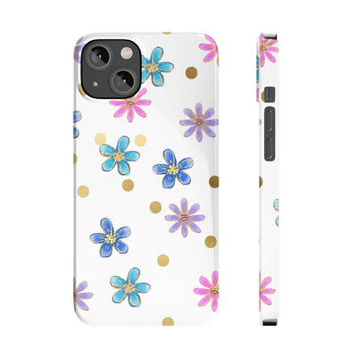 Printify Phone Case iPhone 14 Cheerful flowers Slim Phone Cases, Case-Mate