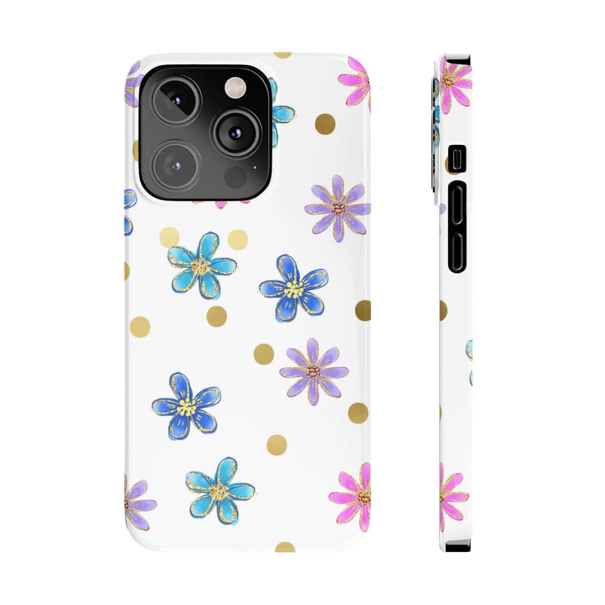 Printify Phone Case iPhone 14 Pro Cheerful flowers Slim Phone Cases, Case-Mate