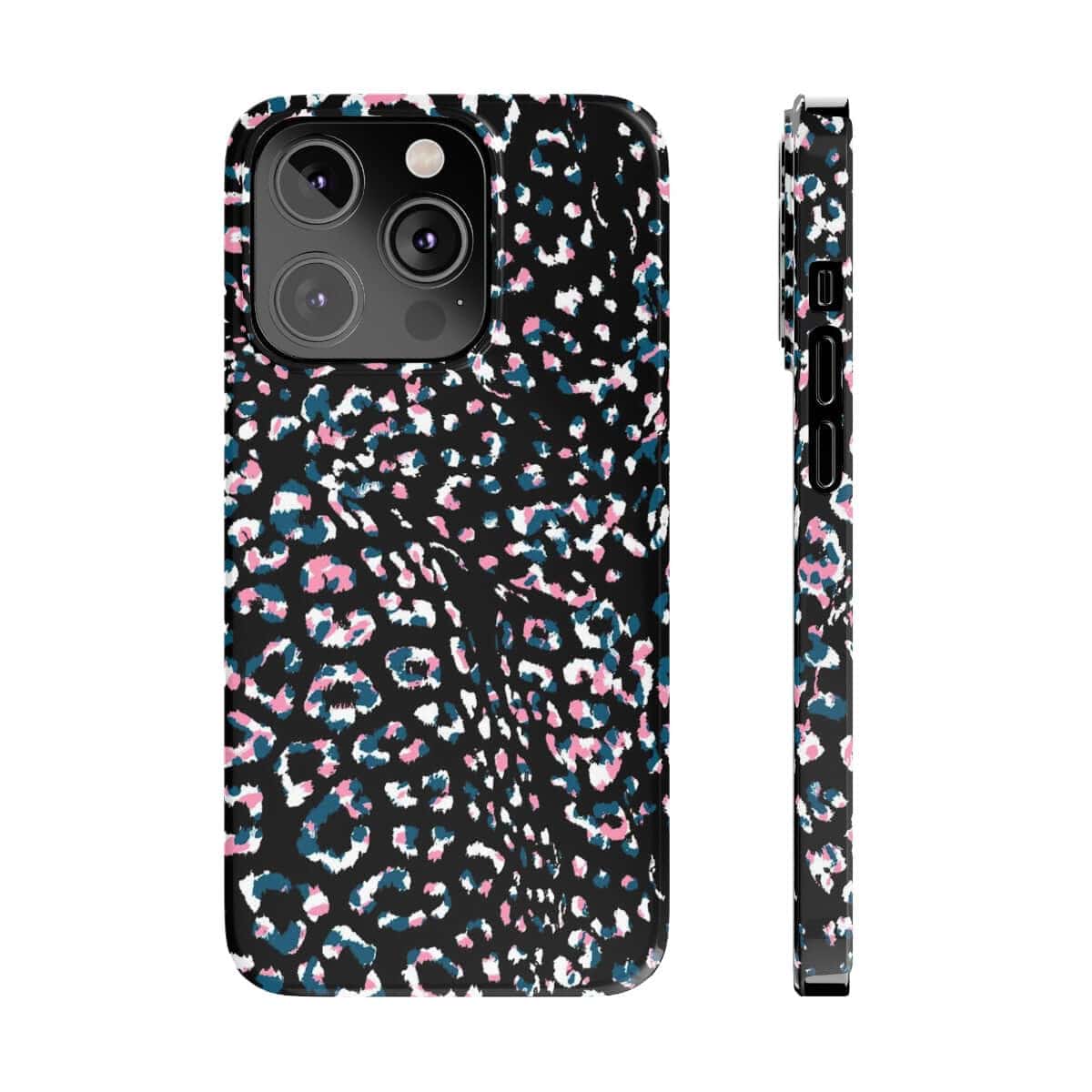 Printify Phone Case iPhone 14 Pro Dark Leopard Slim Phone Case