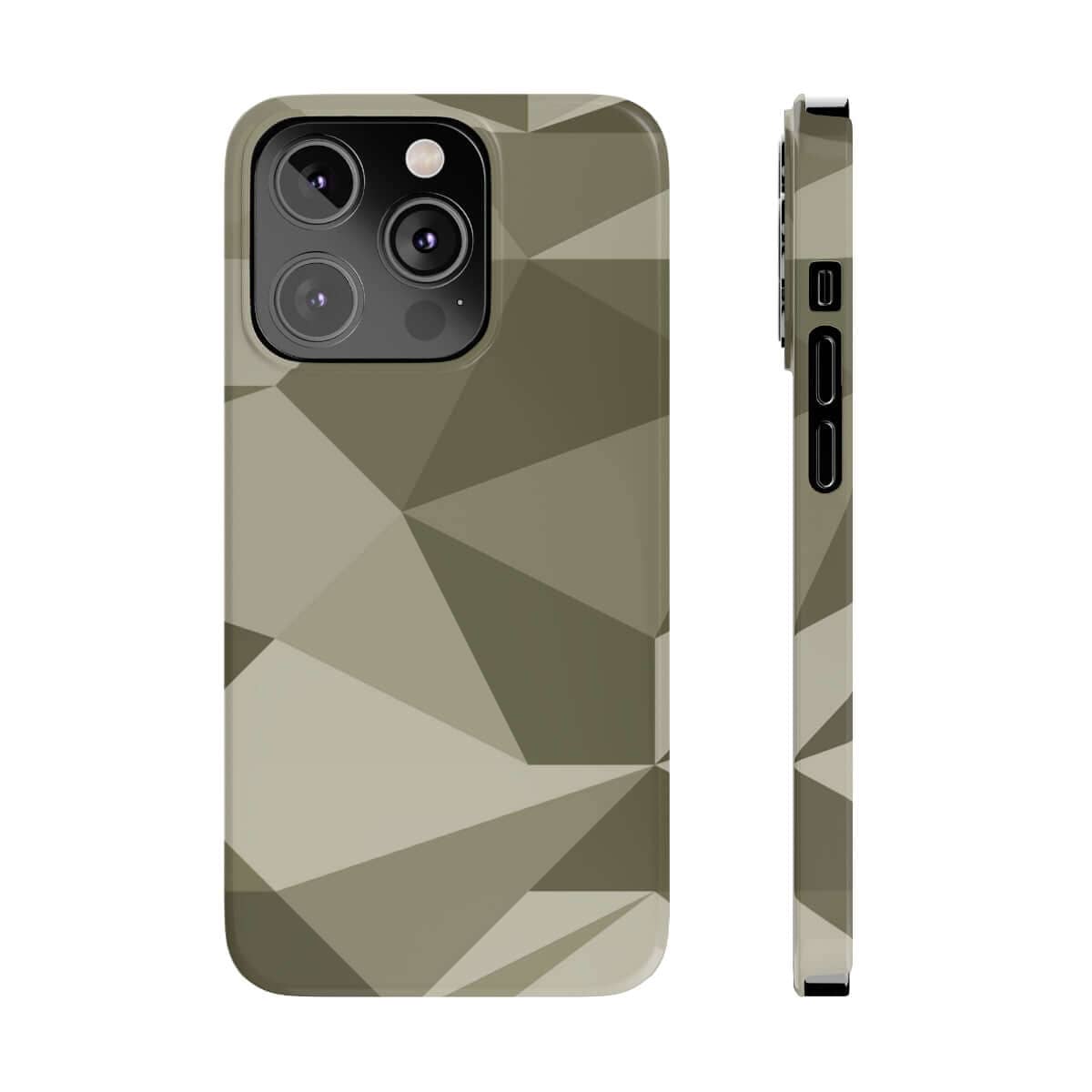 Printify Phone Case iPhone 14 Pro Geometric Camo Slim Phone Case, Case-Mate