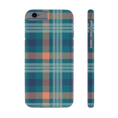 Printify Phone Case iPhone 6/6S Slim Blue Tartan Slim Phone Cases