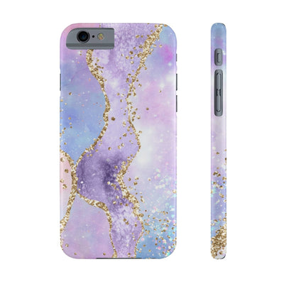 Printify Phone Case iPhone 6/6S Slim Pink Glitter Agate Slim Phone Cases, Case-Mate