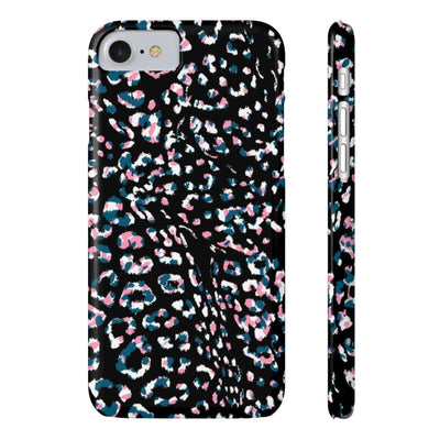 Printify Phone Case iPhone 7, iPhone 8 Slim Dark Leopard Slim Phone Case