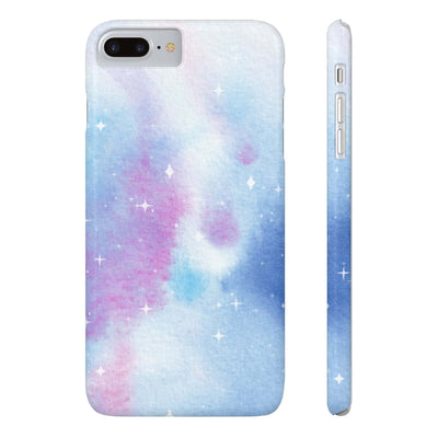 Printify Phone Case iPhone 7 Plus, iPhone 8 Plus Slim Blue and Purple Abstract Slim Phone Cases, Case-Mate