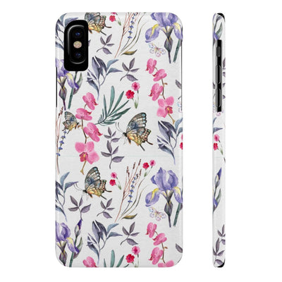 Printify Phone Case iPhone X Slim Butterfly - Slim Phone Cases, Case-Mate