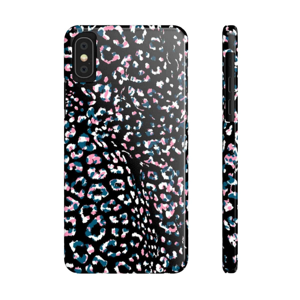 Printify Phone Case iPhone XS Dark Leopard Slim Phone Case