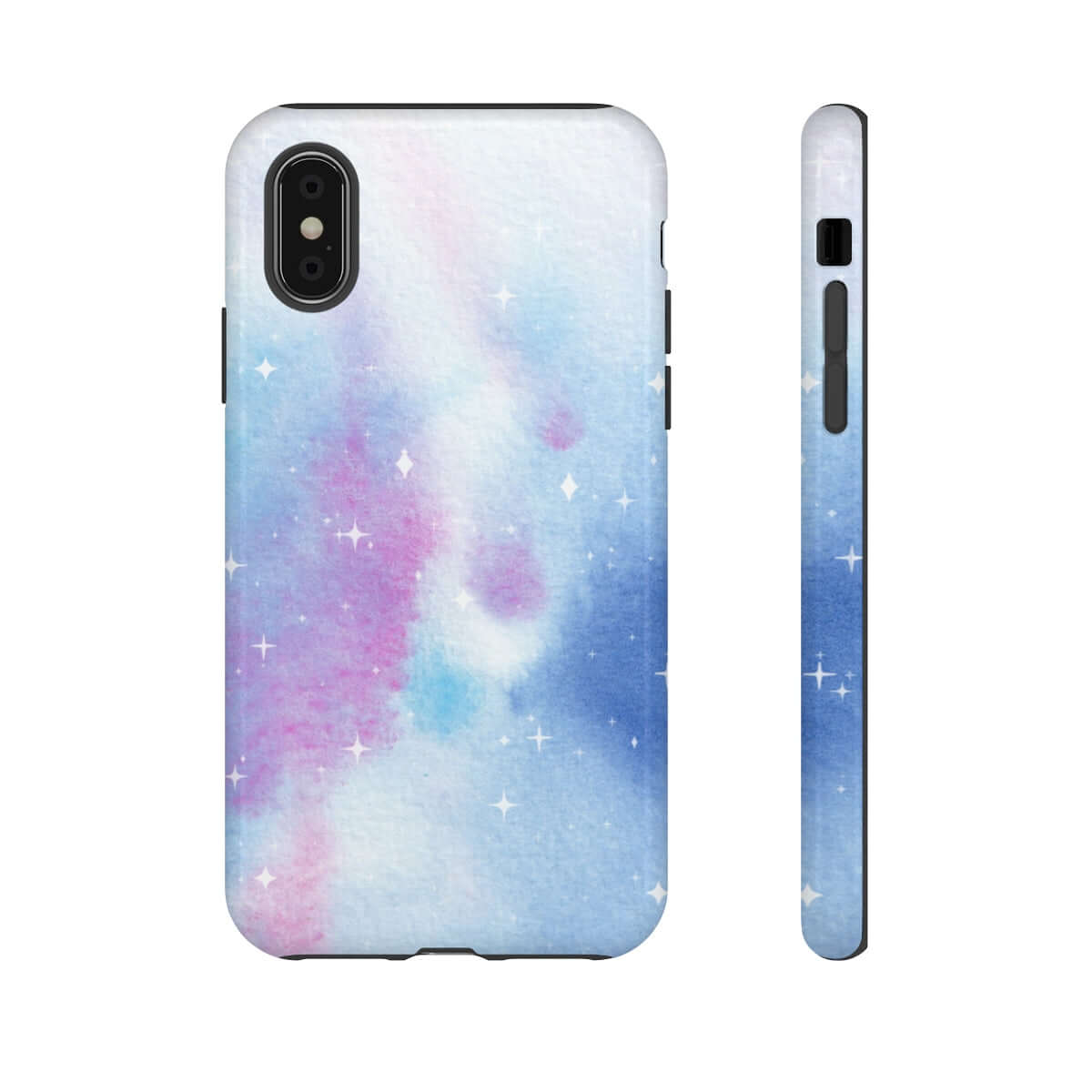 Printify Phone Case iPhone XS / Glossy Blue and Purple Abstract Tough Cases