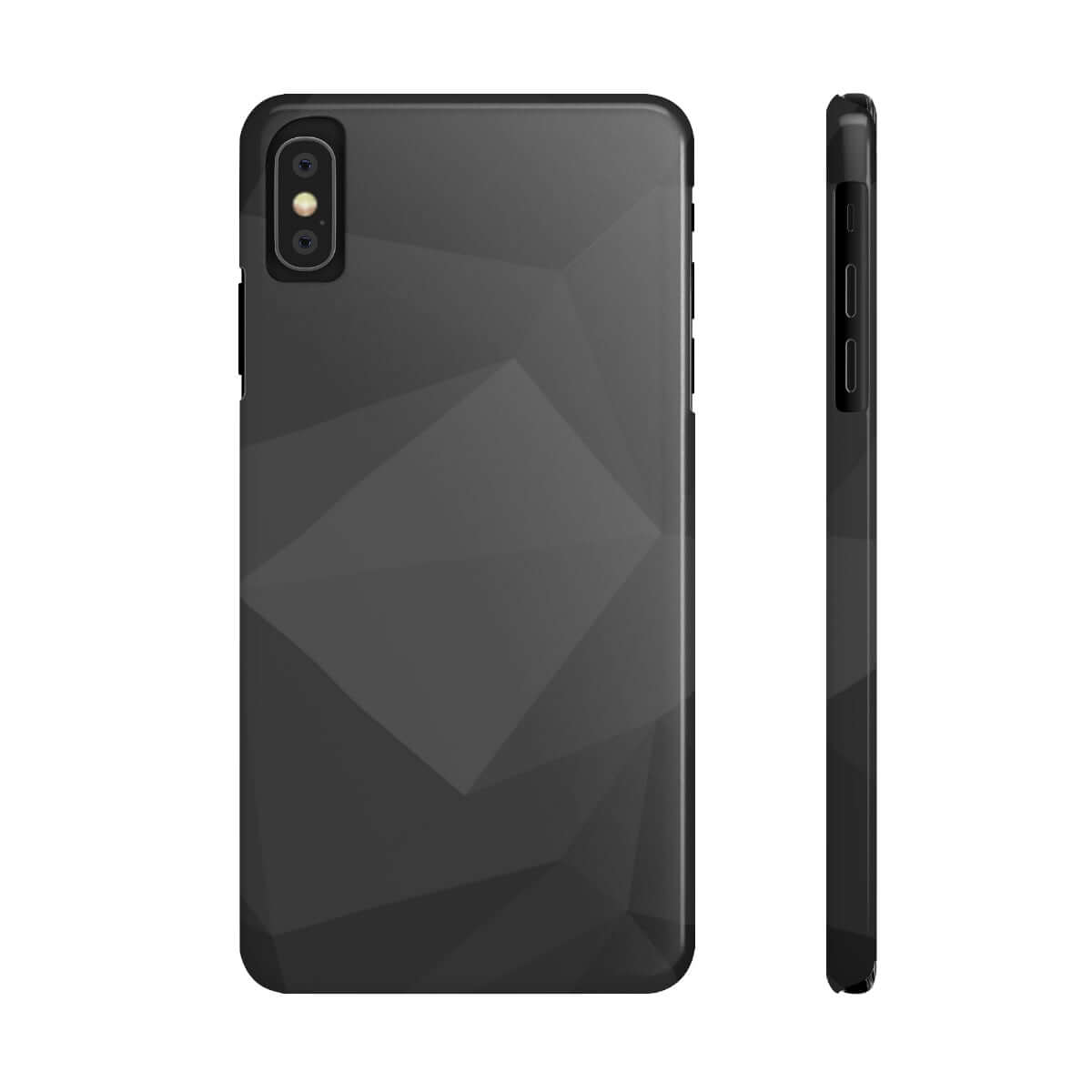 Printify Phone Case iPhone XS MAX Black Geometric Slim Phone Case, Case-Mate