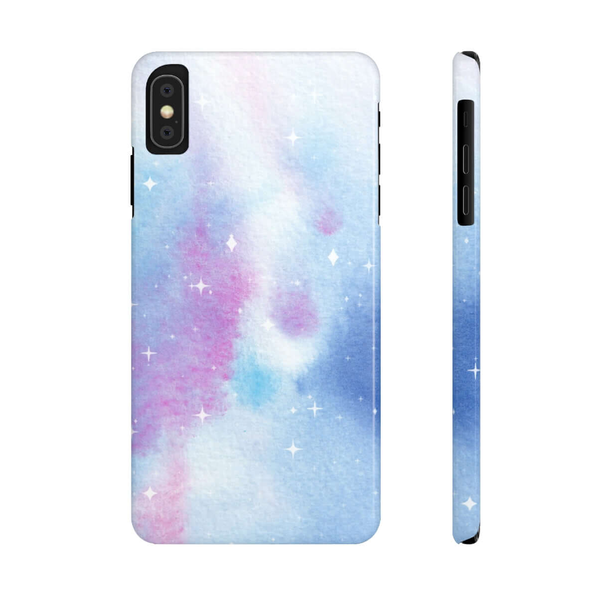 Printify Phone Case iPhone XS MAX Blue and Purple Abstract Slim Phone Cases, Case-Mate