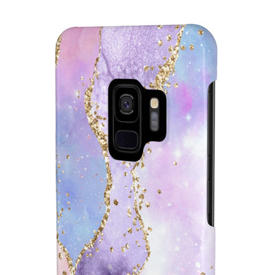 Printify Phone Case Pink Glitter Agate Slim Phone Cases, Case-Mate