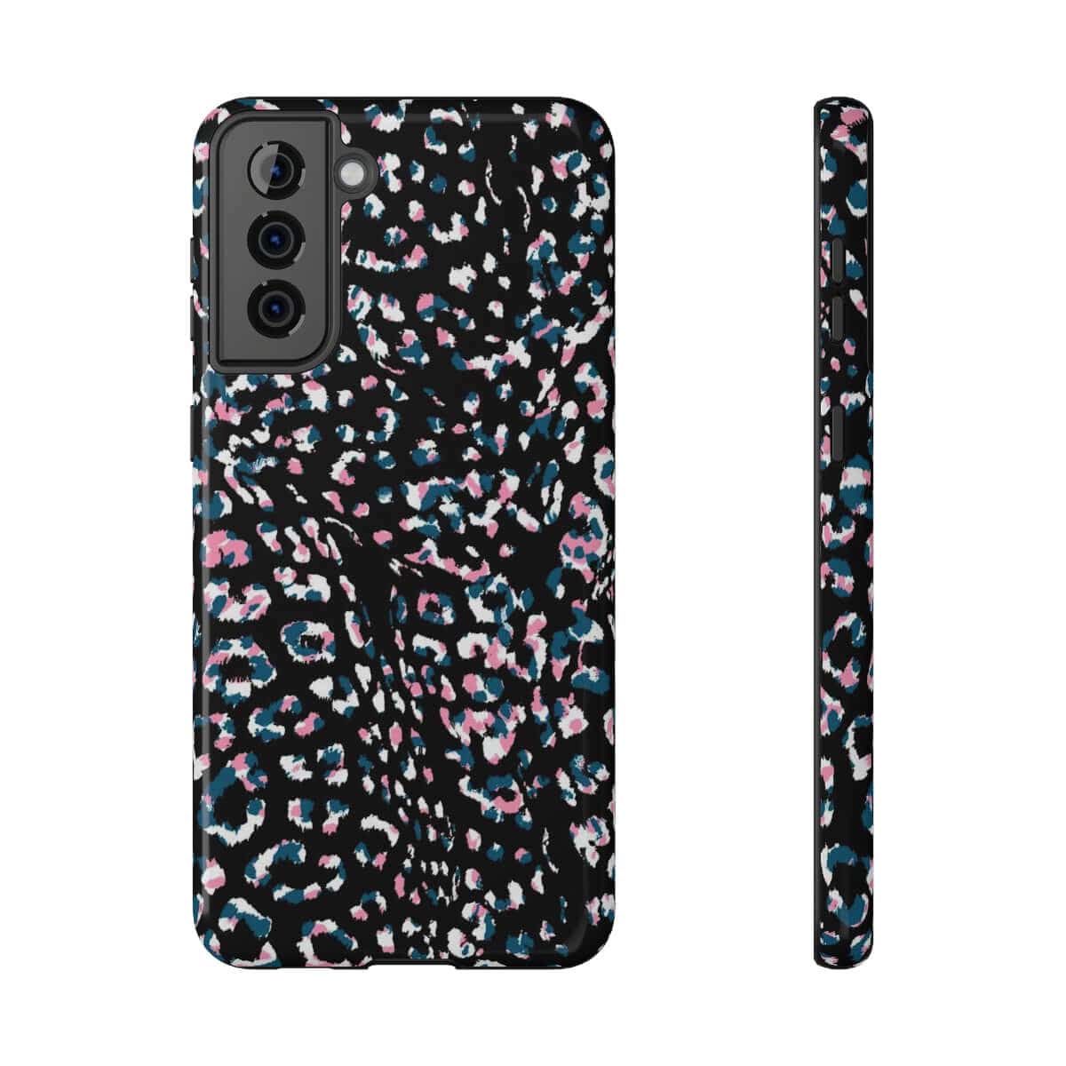 Printify Phone Case Samsung Galaxy S21 Plus / Glossy / Without gift packaging Dark Leopard Impact-Resistant Case