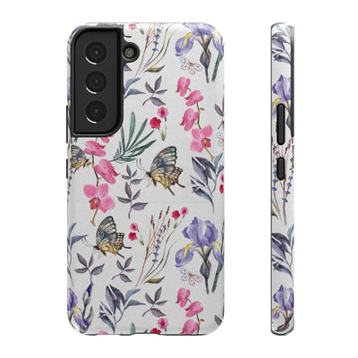 Printify Phone Case Samsung Galaxy S22 / Glossy / Without gift packaging Butterlys & Flowers Impact-Resistant Cases