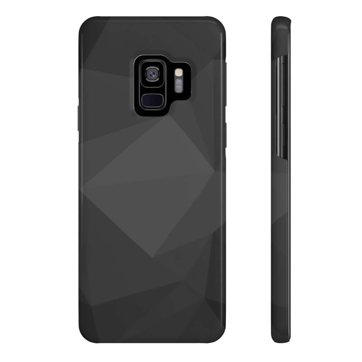 Printify Phone Case Samsung Galaxy S9 Slim Black Geometric Slim Phone Case, Case-Mate